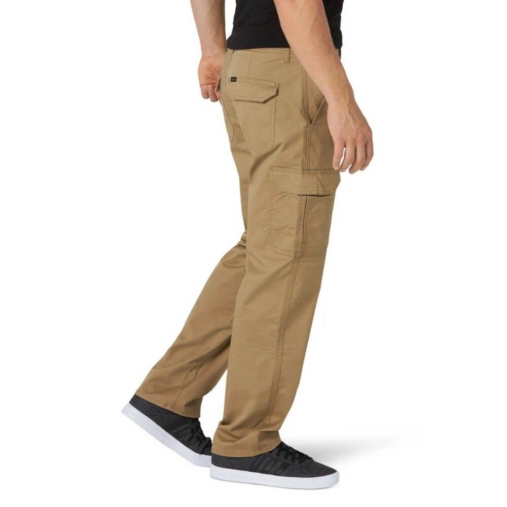 Lee Extreme Comfort Cargo Paints Mens 36x29 Khaki Straigh Fit Stretch NWT